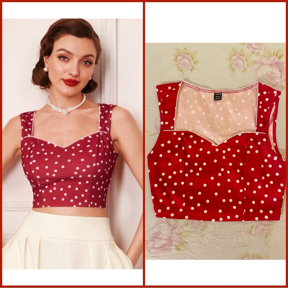 Polka Dot Crop Top